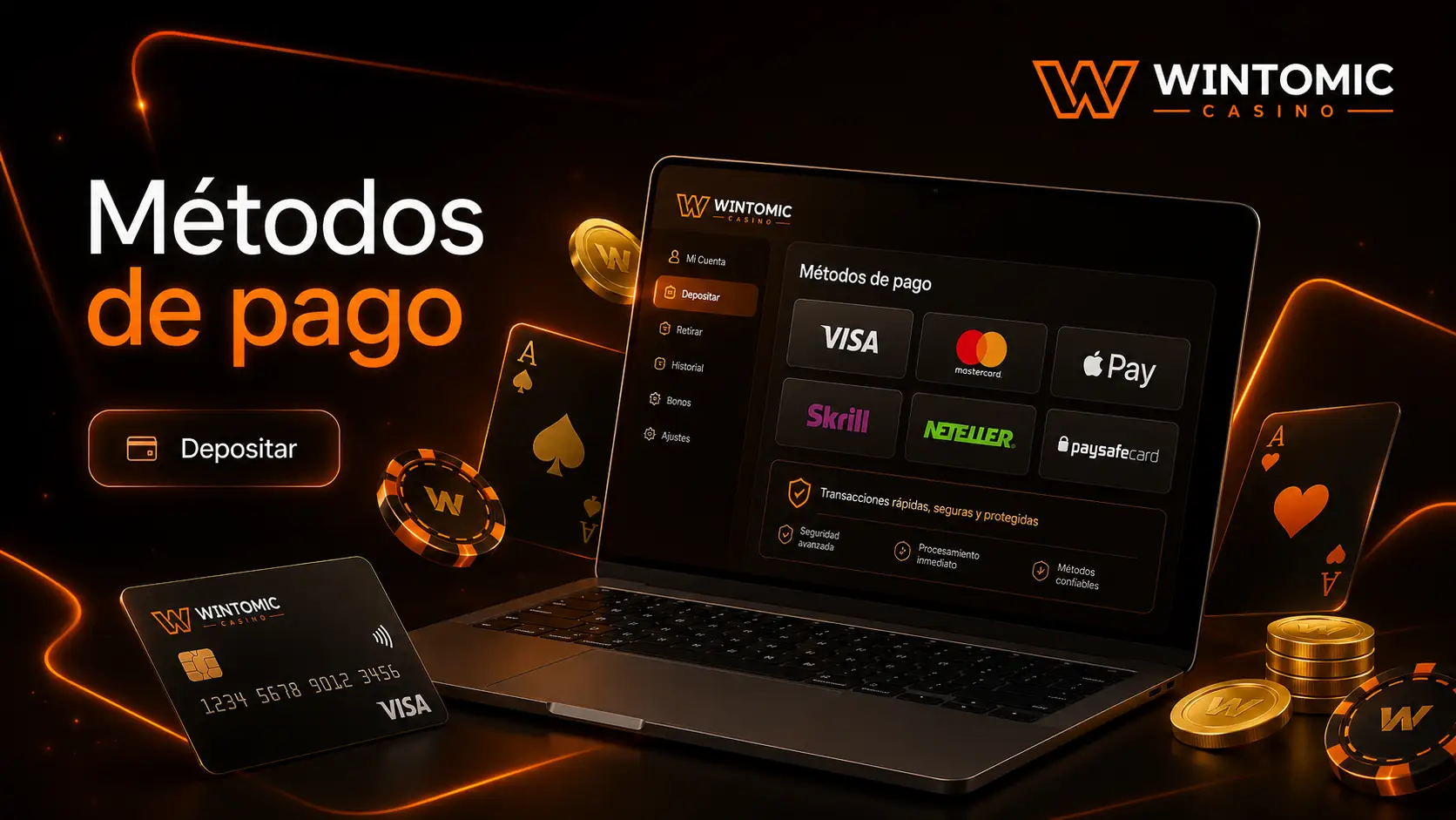 Métodos de pago: depósitos y retiros